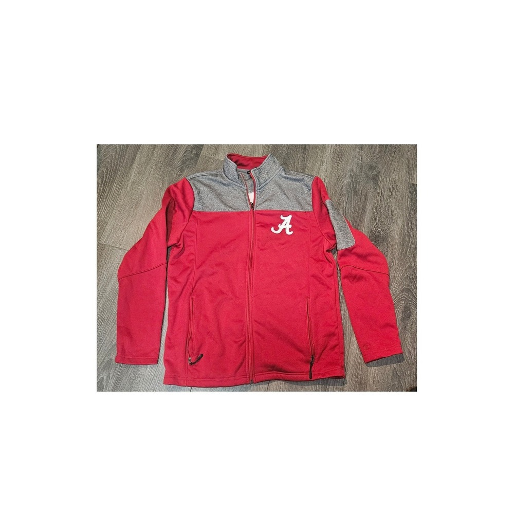 Alabama Crimson Tide Colosseum Jacket Mens M Full Zip Gray Red Embroidered Logo‎